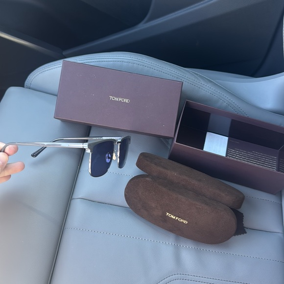 TOM FORD Men's FT0997-Hudson Half-Rim Square Sunglasses l - Picture 7 of 15